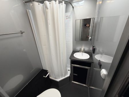 New 2026 8.5x34 Vintage Race Trailer with Bathroom Package