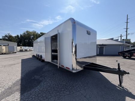 New 2026 8.5x34 Vintage Race Trailer with Bathroom Package