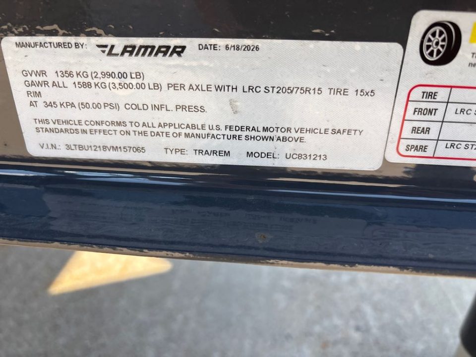 New 2027 Lamar Trailers UC831213 Utility Trailer