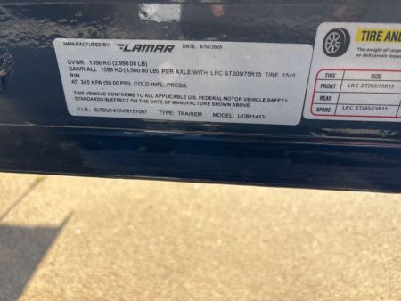 New 2027 Lamar Trailers UC831413 Utility Trailer