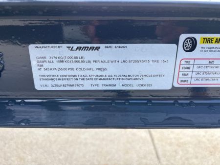 New 2027 Lamar Trailers UC831823 Utility Trailer