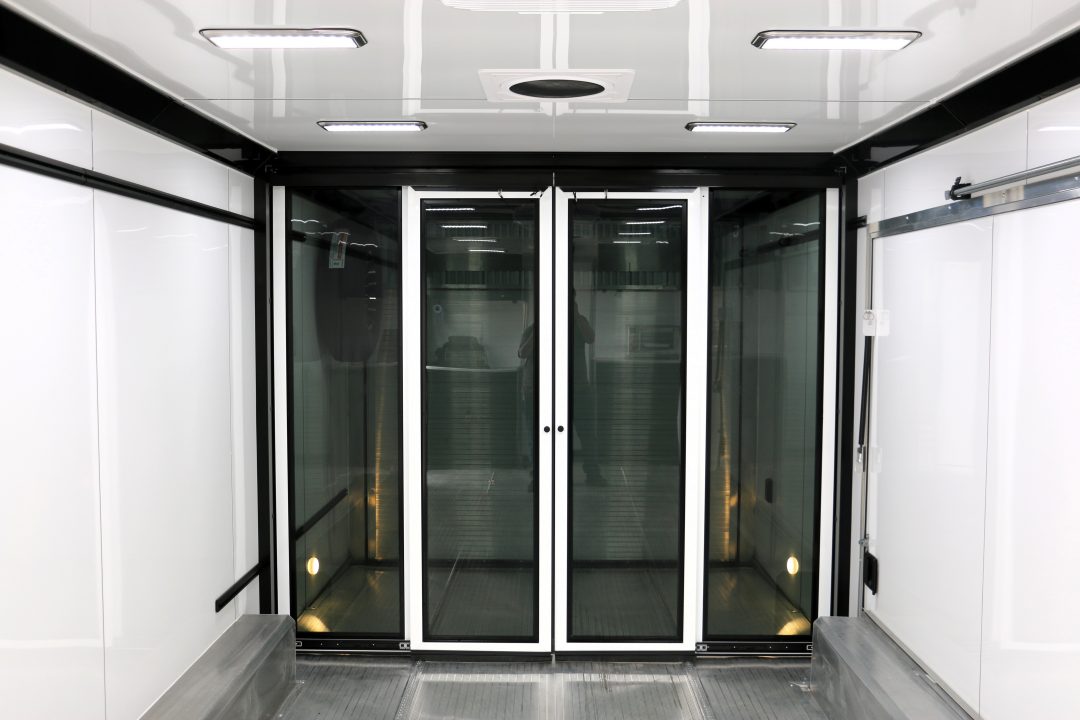New White Rear Sliding Glass Doors