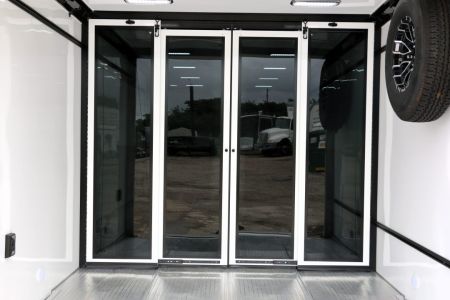 New White Rear Sliding Glass Doors