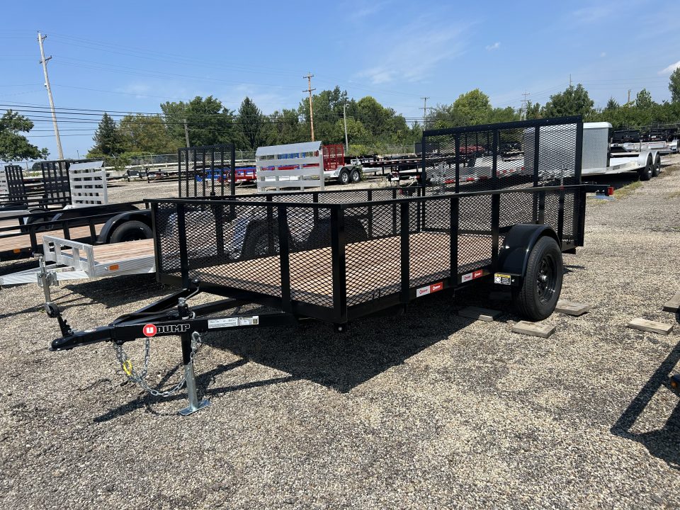 New 2027 U-Dump 6 X 12 FT HIGH SIDE MESH UTILITY TRAILER 3K GVWR