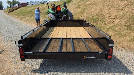 New 2026 Belmont 5x10 Solid Side Utility Trailer w/ Lay Flat Gate
