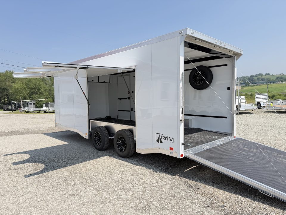 New NEW 2027 ATC 8.5 x 20 ROM450 "LifeTrac" Enclosed ALUMINUM Car Hauler w/ PED Door