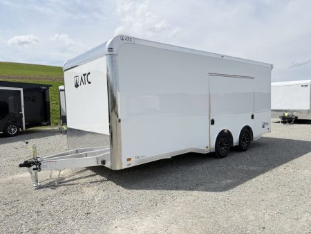 New NEW 2027 ATC 8.5 x 20 ROM450 "LifeTrac" Enclosed ALUMINUM Car Hauler w/ PED Door