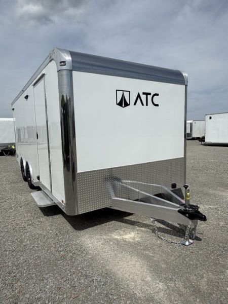 New NEW 2027 ATC 8.5 x 20 ROM450 "LifeTrac" Enclosed ALUMINUM Car Hauler w/ PED Door