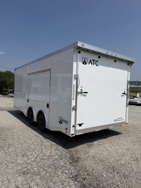 New NEW 2027 ATC 8.5 x 20 ROM450 "LifeTrac" Enclosed ALUMINUM Car Hauler w/ PED Door