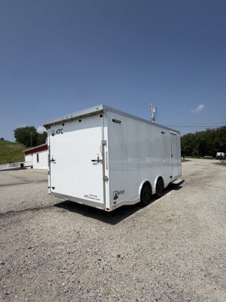 New NEW 2027 ATC 8.5 x 20 ROM450 "LifeTrac" Enclosed ALUMINUM Car Hauler w/ PED Door