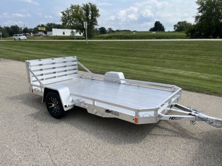 New 2027 Black Rhino Aluminum 74"x12' Low Profile LPS7812A w/ Bi-Fold Gate (ATV / UTV / Side by Side / Golf Cart / Motorcycle) Utility Trailer