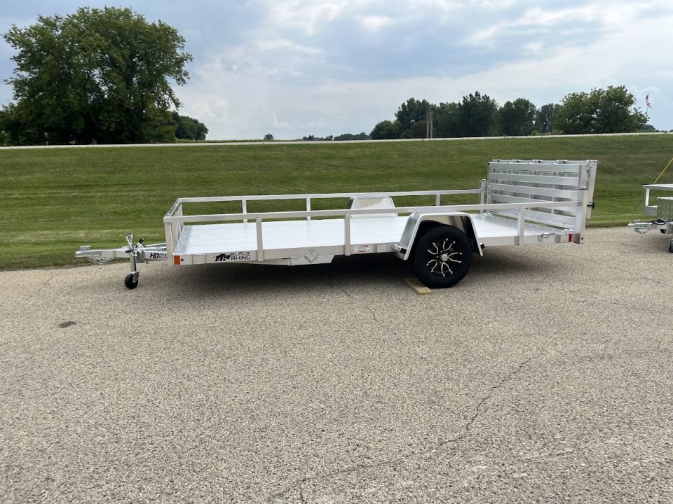 New 2027 Black Rhino Aluminum 81"X14' LSS714A w/ Bi-Fold Gate (ATV / UTV / Side by Side) Utility Trailer