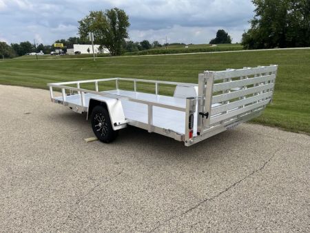 New 2027 Black Rhino Aluminum 81"X14' LSS714A w/ Bi-Fold Gate (ATV / UTV / Side by Side) Utility Trailer