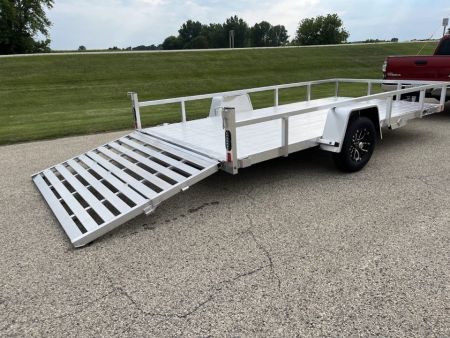 New 2027 Black Rhino Aluminum 81"X14' LSS714A w/ Bi-Fold Gate (ATV / UTV / Side by Side) Utility Trailer