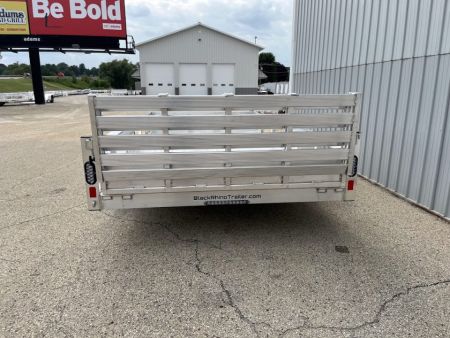 New 2027 Black Rhino Aluminum 81"X14' LSS714A-5K w/ Brakes, Toolbox & Bi-Fold Gate (UTV / Side by Side) Utility Trailer