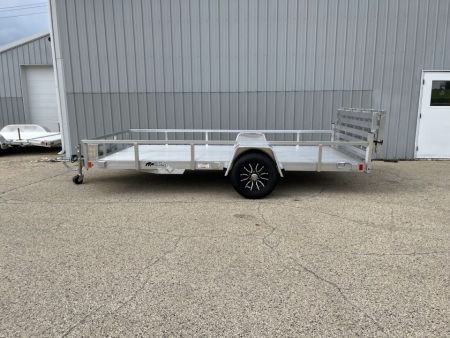 New 2027 Black Rhino Aluminum 81"X14' LSS714A-5K w/ Brakes, Toolbox & Bi-Fold Gate (UTV / Side by Side) Utility Trailer