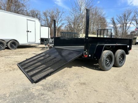 New 2027 BWISE DTR 5x10 Dual axle Dump Trailer Landscape gate