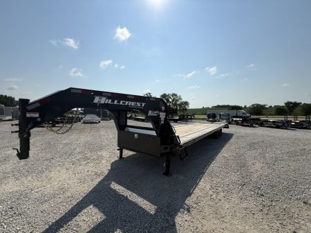 New 2026 Hillcrest Black-Grey 102 x30'+5' 15.9k Gooseneck Deckover Trailer