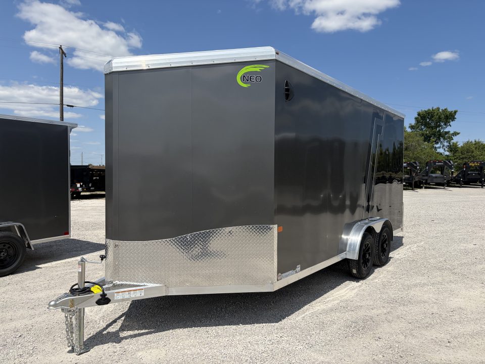 New 2027 NEO Trailers NAM1675TR86 (7.5' X 16') 7K V-Nose Enclosed Motorcycle Trailer