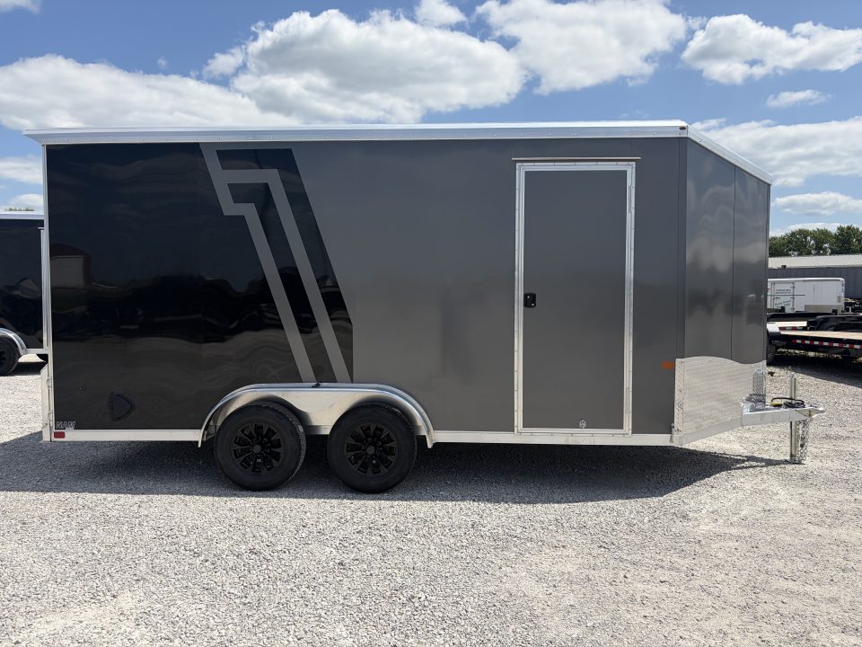 New 2027 NEO Trailers NAM1675TR86 (7.5' X 16') 7K V-Nose Enclosed Motorcycle Trailer