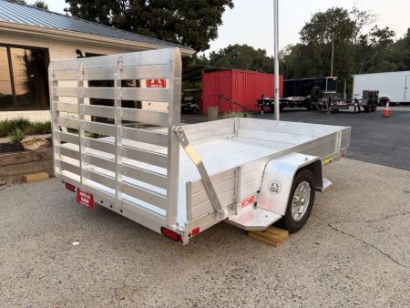 New 2027 Aluma 72"x10' Utility, 12" Solid Sides, Ramp Gate 7210S-TG
