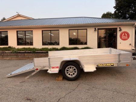 New 2027 Aluma 72"x10' Utility, 12" Solid Sides, Ramp Gate 7210S-TG