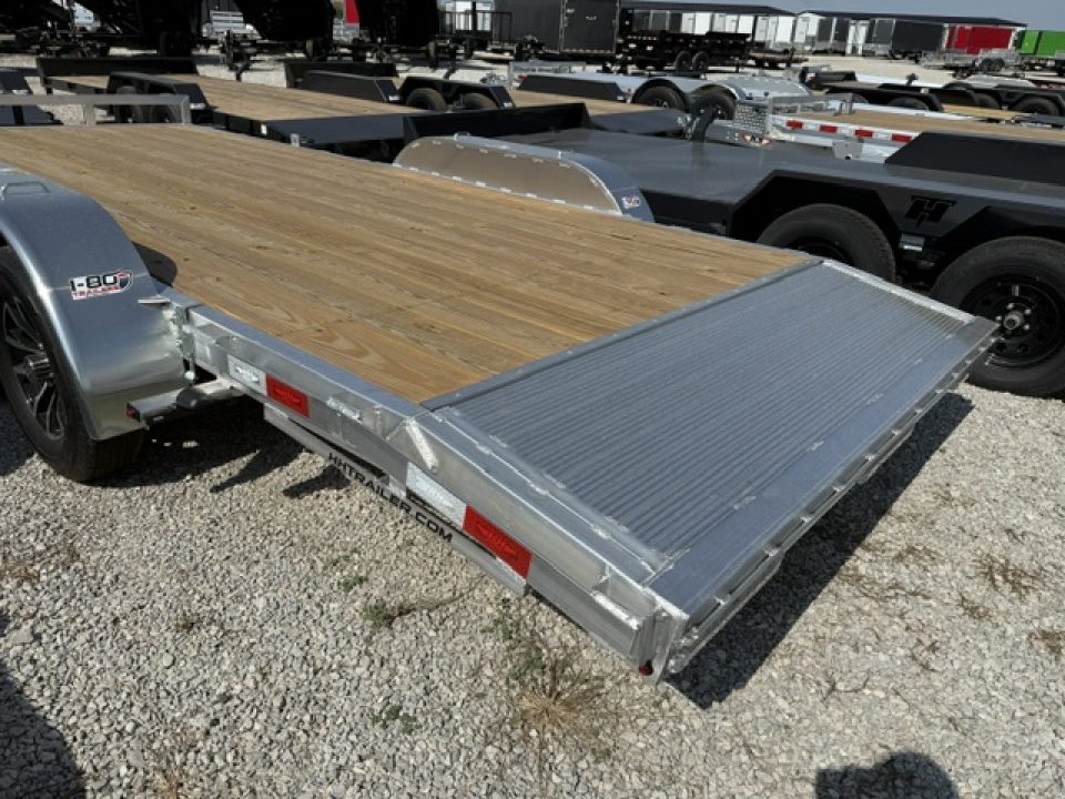New 2027 H&H Aluminum 82"x16'+2' 7k Car Hauler Trailer