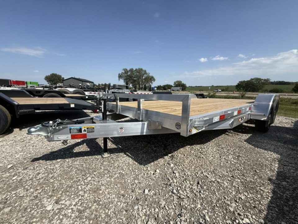 New 2027 H&H Aluminum 82"x16'+2' 7k Car Hauler Trailer
