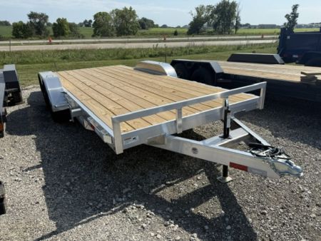 New 2027 H&H Aluminum 82"x16'+2' 7k Car Hauler Trailer