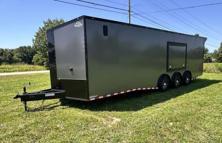 New 2026 Rock Solid Cargo 8.5x28 Race Trailer-Finished Interior- Interior-Triple 7000 TORSIONS -RECESSED E-TRACK-ESCAPE DOOR-HD RAMP