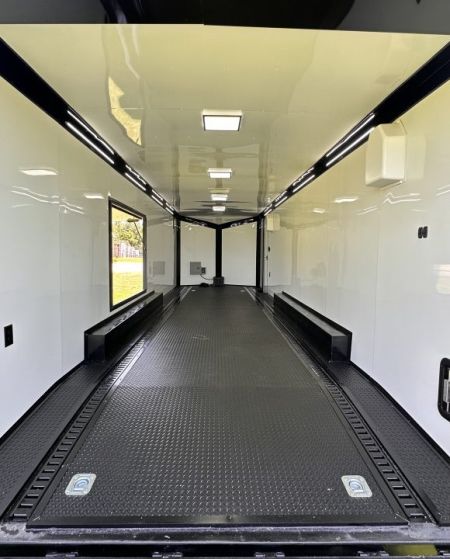 New 2026 Rock Solid Cargo 8.5x28 Race Trailer-Finished Interior- Interior-Triple 7000 TORSIONS -RECESSED E-TRACK-ESCAPE DOOR-HD RAMP