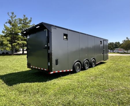 New 2026 Rock Solid Cargo 8.5x28 Race Trailer-Finished Interior- Interior-Triple 7000 TORSIONS -RECESSED E-TRACK-ESCAPE DOOR-HD RAMP
