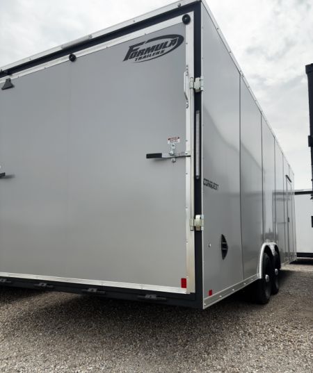 New 2026 Formula Trailers 8.5X24 CONQUEST ENCLOSED SE FLAT TOP VNOSE 10K WITH RAMP