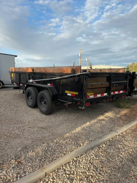 New 2025 Big Tex Trailers 7X16 HEAVY-DUTY LOW-PROFILE DUMP TRAILER 15.4K W/SLIDE IN RAMPS