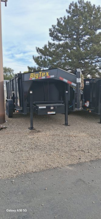 New 2026 Big Tex Trailers 7X16 GOOSENECK DUMP TRAILER 17.5K 4FT SIDES AND HYDRAULIC JACK