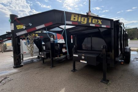 New 2026 Big Tex Trailers 7X16 SUPER DUTY GOOSENECK DUMP TRAILER 17.5K W/SLIDE IN RAMPS