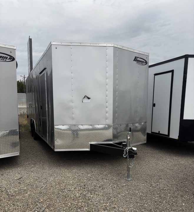 New 2026 Formula Trailers 8.5X24 TRAVERSE FLAT TOP VNOSE ENCLOSED CAR HAULER W/RAMP