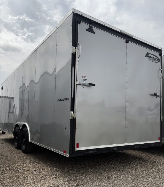 New 2026 Formula Trailers 8.5X24 TRAVERSE FLAT TOP VNOSE ENCLOSED CAR HAULER W/RAMP