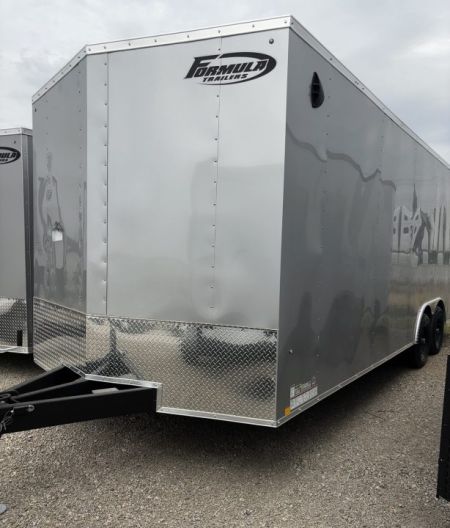 New 2026 Formula Trailers 8.5X24 TRAVERSE FLAT TOP VNOSE ENCLOSED CAR HAULER W/RAMP