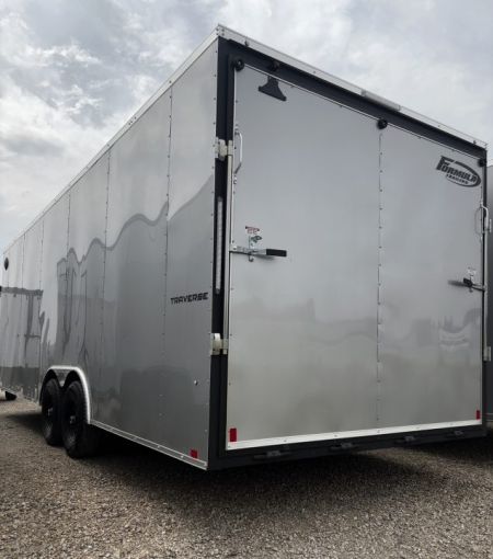 New 2026 Formula Trailers 8.5X24 TRAVERSE FLAT TOP VNOSE ENCLOSED CAR HAULER W/RAMP