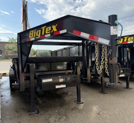 New 2026 Big Tex Trailers 7X16 SUPER DUTY GOOSENECK DUMP TRAILER 17.5K W/SLID IN RAMPS
