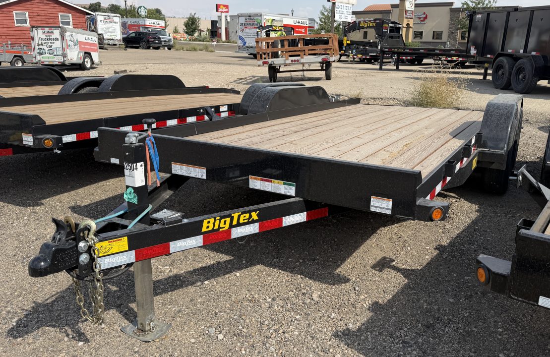 New 2026 Big Tex Trailers 7X16 TANDEM AXLE CAR HAULER 10K WITH SLIDE IN RAMPS