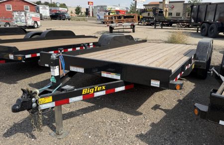 New 2026 Big Tex Trailers 7X16 TANDEM AXLE CAR HAULER 10K WITH SLIDE IN RAMPS