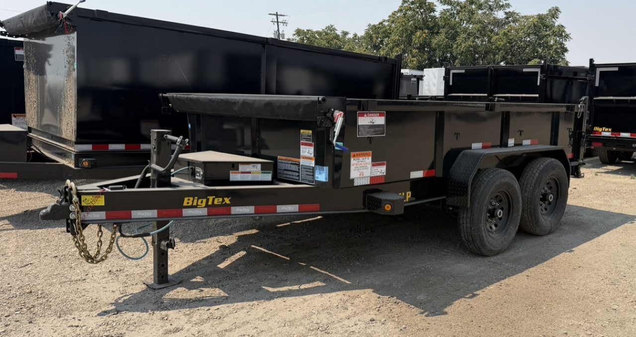 New 2027 Big Tex Trailers 7X12 HEAVY DULTY ULTRA LOW-PROFILE DUMP TRAILER 14K W/SLIDE IN RAMPS