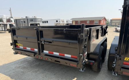 New 2027 Big Tex Trailers 7X12 HEAVY DULTY ULTRA LOW-PROFILE DUMP TRAILER 14K W/SLIDE IN RAMPS