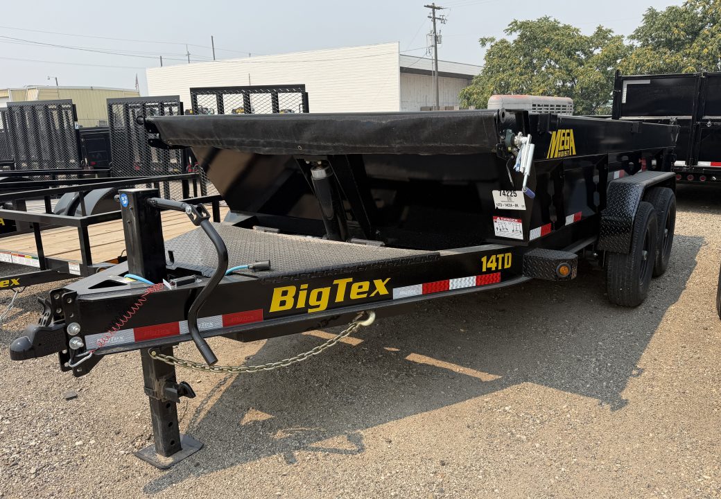New 2026 Big Tex Trailers 7X14 HEAVY DUTY TELESCOPING DUMP TRAILER 15.4K W/SLIDE IN RAMPS