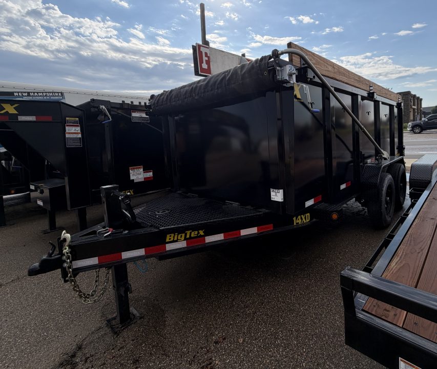 New 2026 Big Tex Trailers 7X16 HEAVY-DUTY LOW-PROFILE DUMP TRAILER 15.4K W/SLIDE IN RAMPS