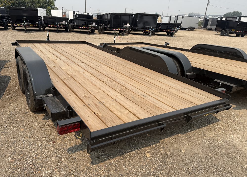 New 2027 Big Tex Trailers 7X16 TANDEM AXLE OPEN CAR HAULER 6K WITH SLIDE IN RAMPS
