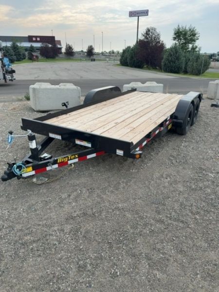 New 2026 Big Tex Trailers 7X16 OPEN CAR HAULER 10K WITH SLIDE IN RAMPS