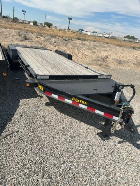 Used 2025 Big Tex Trailers 7X20 EQUIPMENT TRAILER 15.4K WITH MEGA RAMPS